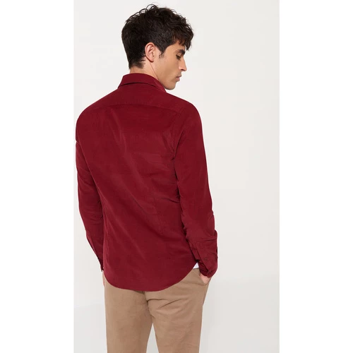 Devred Chemise ville unie en velours for Chemises Couleur Prune – Image 2