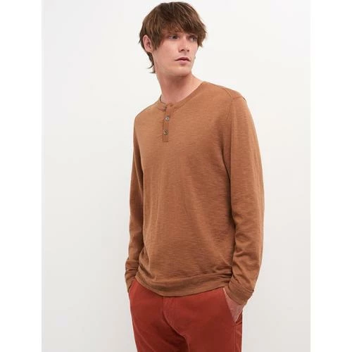 Devred Pull col tunisien en coton for Pulls & Gilets Couleur Beige Kaki – Image 2