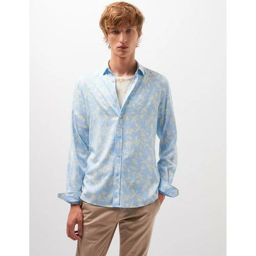 Devred Chemise slim fleurie for Chemises Couleur Bleu Violet – Image 2