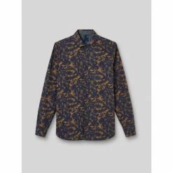 Devred Chemise slim fleurie coton for Chemises Couleur Beige Kaki