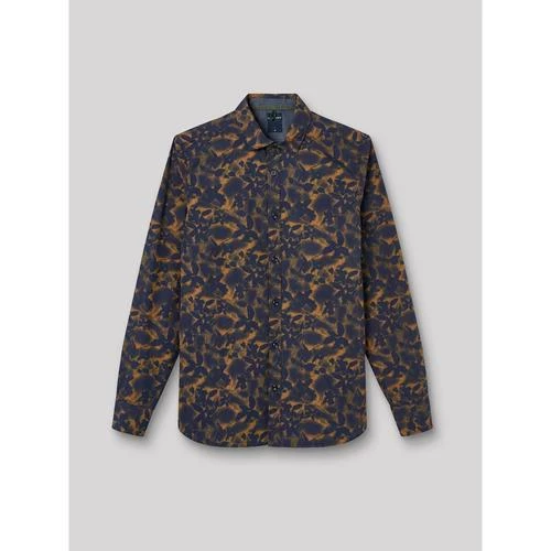 Devred Chemise slim fleurie coton for Chemises Couleur Beige Kaki