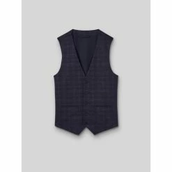 Devred Gilet coordonnable stretch à carreaux for Costumes et cravates Couleur Bleu Medieval