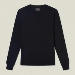 Devred Pull col rond en laine mérinos for Pulls & Gilets Couleur Dark Navy