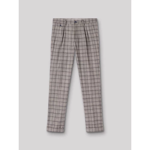 Devred Pantalon en poly-viscose Ă carreaux for Pantalons Couleur Gris Chine Moyen
