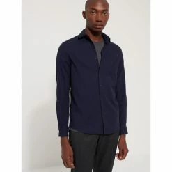 Devred Chemise ville unie en flanelle for Chemises Couleur Deep Blue