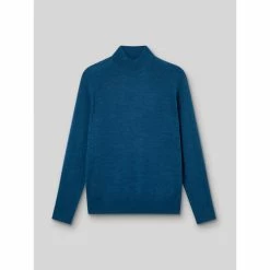 Devred Pull col cheminé en laine mérinos for Pulls & Gilets Couleur Bleu Artic