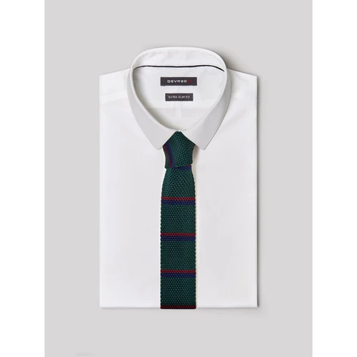 Devred Cravate100% polyester uni for Costumes et cravates Couleur Vert Marecage – Image 3