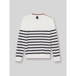 Devred Pull marinière col rond en Coton for Pulls & Gilets Couleur Blanc Neige