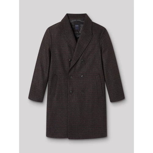 Devred Pardessus croisé forme caban à carreaux for Manteaux Couleur Violet Fonce