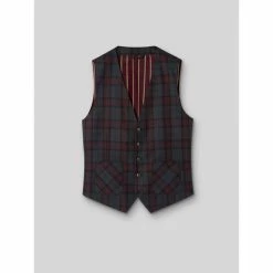 Devred Gilet coordonnable à carreaux for Costumes et cravates Couleur Vert Marecage