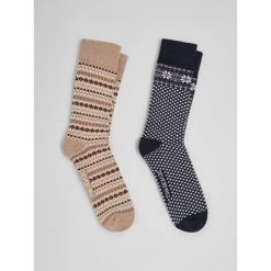 Devred Chaussettes homme à motifs for Chaussettes et collants Couleur Toffee