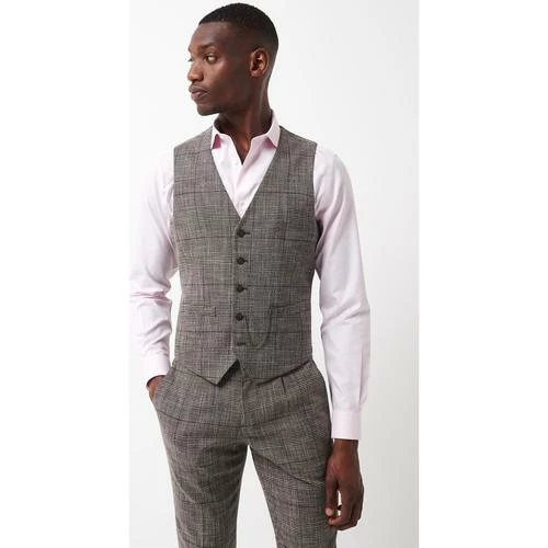 Devred Gilet coordonnable à carreaux for Costumes et cravates Couleur Teak – Image 2