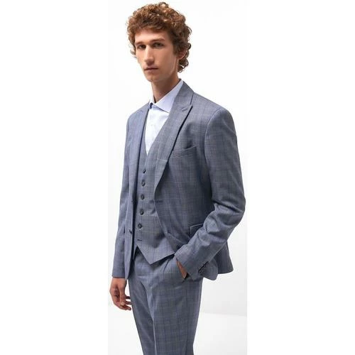 Devred Veste coordonnable slim à carreaux for Costumes et cravates Couleur Bleu Horizon – Image 2