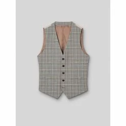 Devred Gilet de costume à carreaux for Costumes et cravates Couleur Officier