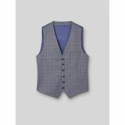 Devred Gilet coordonnable prince de galles for Costumes et cravates Couleur Bleu Horizon
