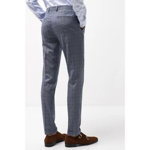 Devred Pantalon coordonnable slim à carreaux for Costumes et cravates Couleur Bleu Horizon – Image 3