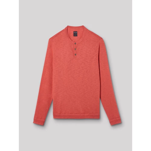 Devred Pull col tunisien en coton for Pulls & Gilets Couleur Cranberry