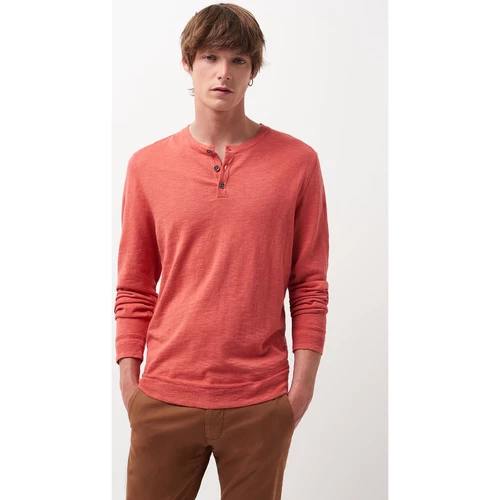 Devred Pull col tunisien en coton for Pulls & Gilets Couleur Cranberry – Image 2