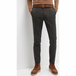 Devred Pantalon coordonnable slim Ă carreaux for Pantalons Couleur Marron