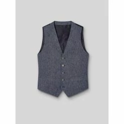 Devred Gilet coordonnable stretch uni for Costumes et cravates Couleur Denim