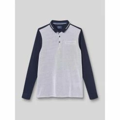 Devred Polo à manches longues bimatière for T-shirts & Polos Couleur Blanc