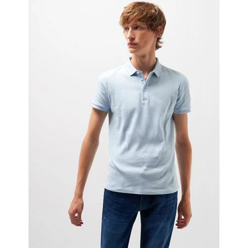 Devred Polo à manches courtes en coton uni for T-shirts & Polos Couleur Bleu Violet – Image 2