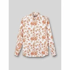 Devred Chemise slim en popeline fleurie for Chemises Couleur Paprica