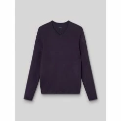 Devred Pull col V en mélange viscose for Pulls & Gilets Couleur Aubergine Fonce