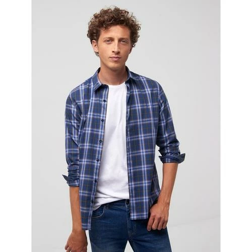 Devred Chemise slim à carreaux for Chemises Couleur Bleu Medieval – Image 2