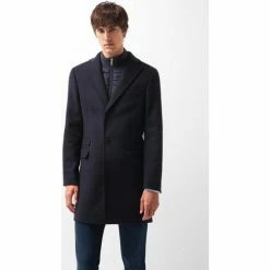 Devred Pardessus homme en drap de laine for Manteaux Couleur Bleu Marine